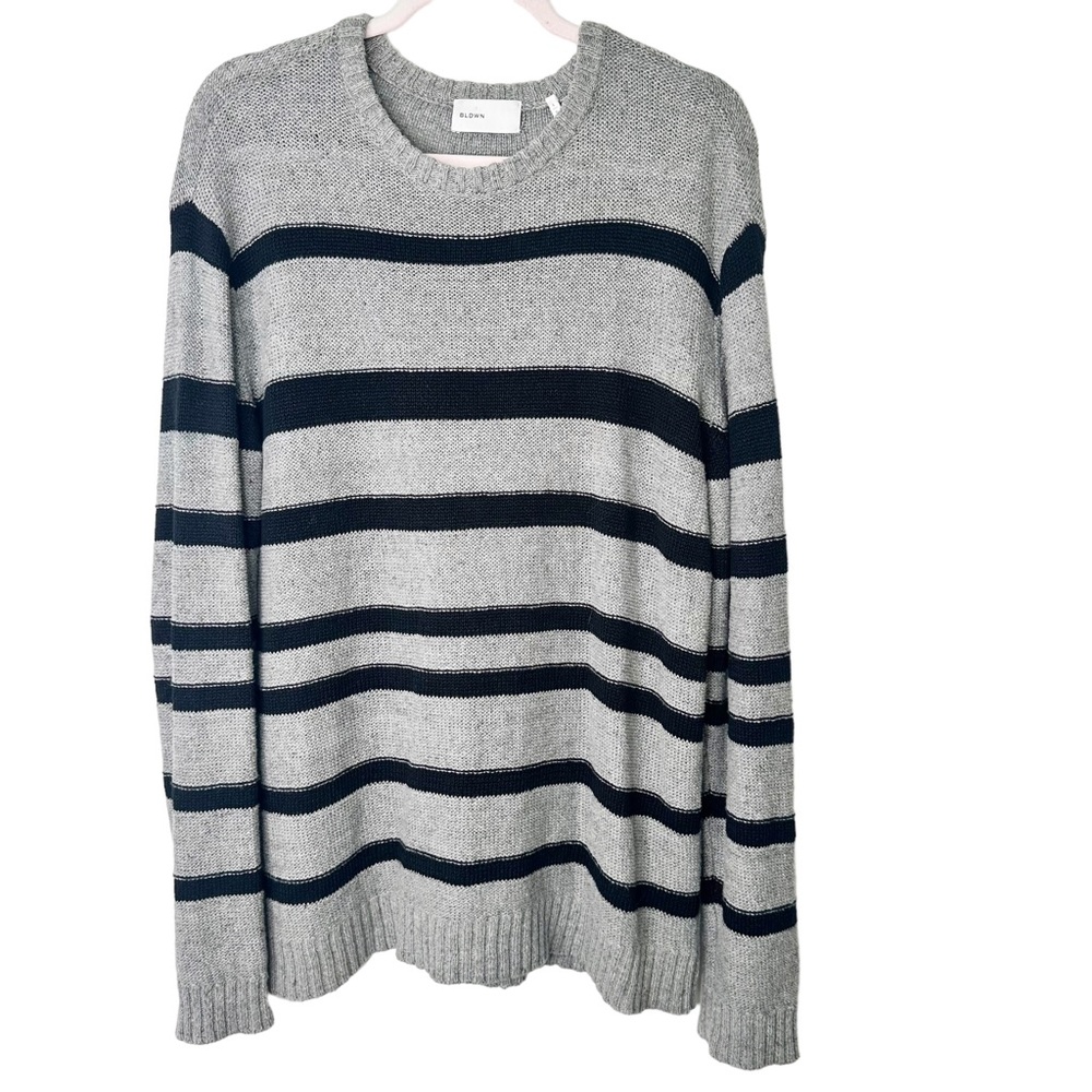 BLDWN Linen Stripe Oversized Sweater Men’s Size Large